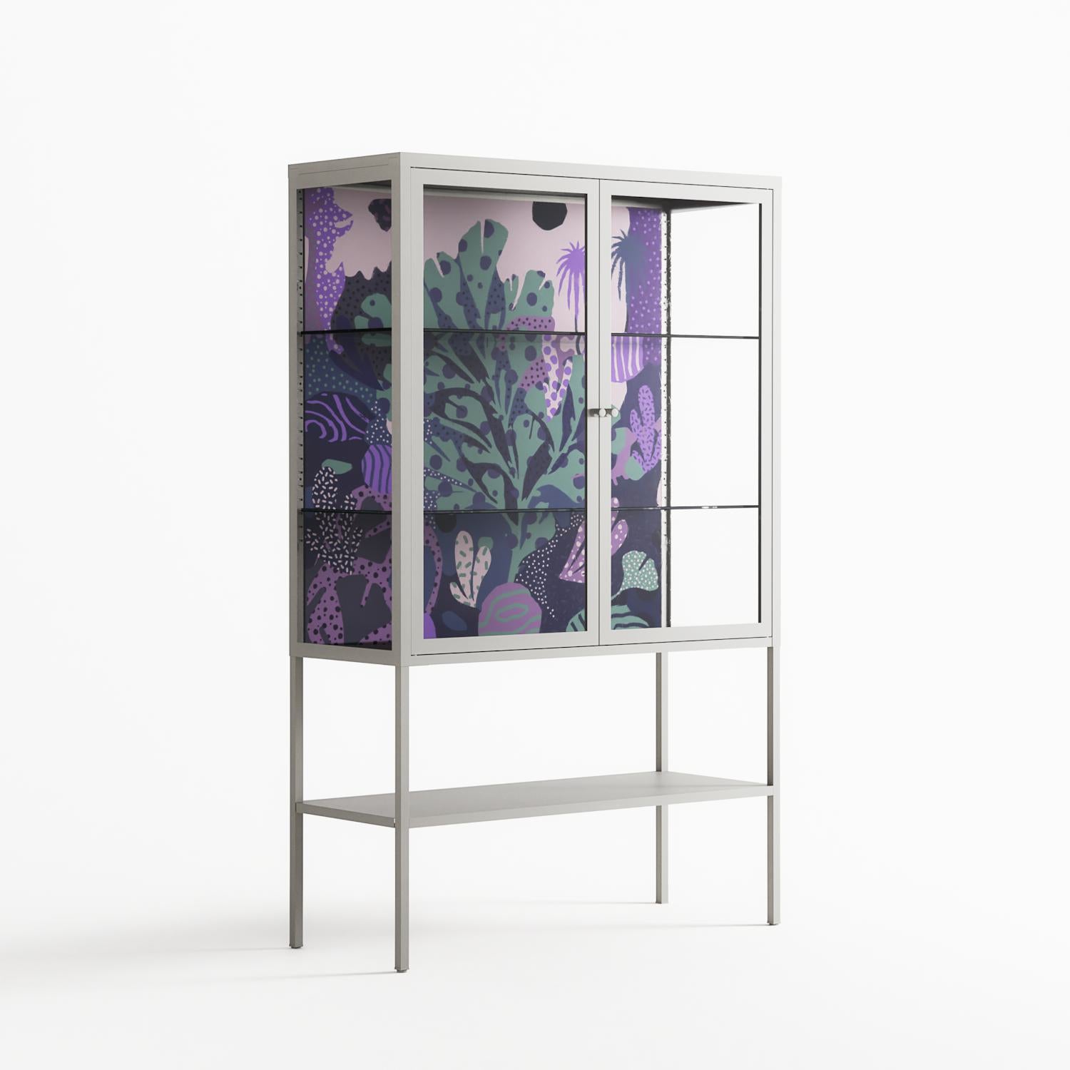 A Bridge Across Time 3 - Loft Cabinet - Nick Liefhebber - Chalk - Clear glass