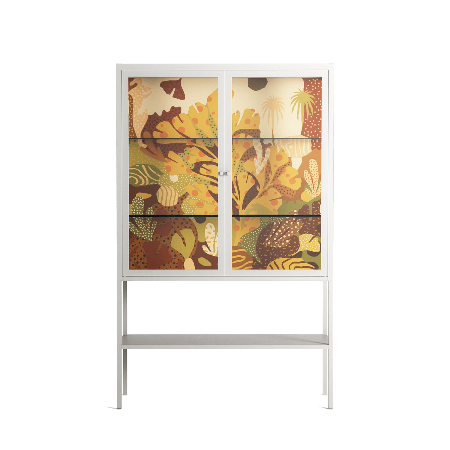 A Bridge Across Time 4 - Loft Cabinet - Nick Liefhebber - Chalk - Clear glass