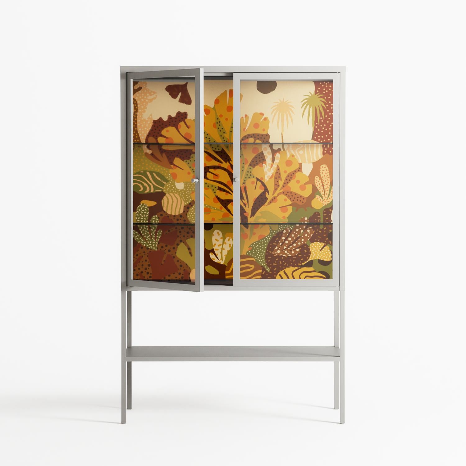 A Bridge Across Time 4 - Loft Cabinet - Nick Liefhebber - Chalk - Clear glass