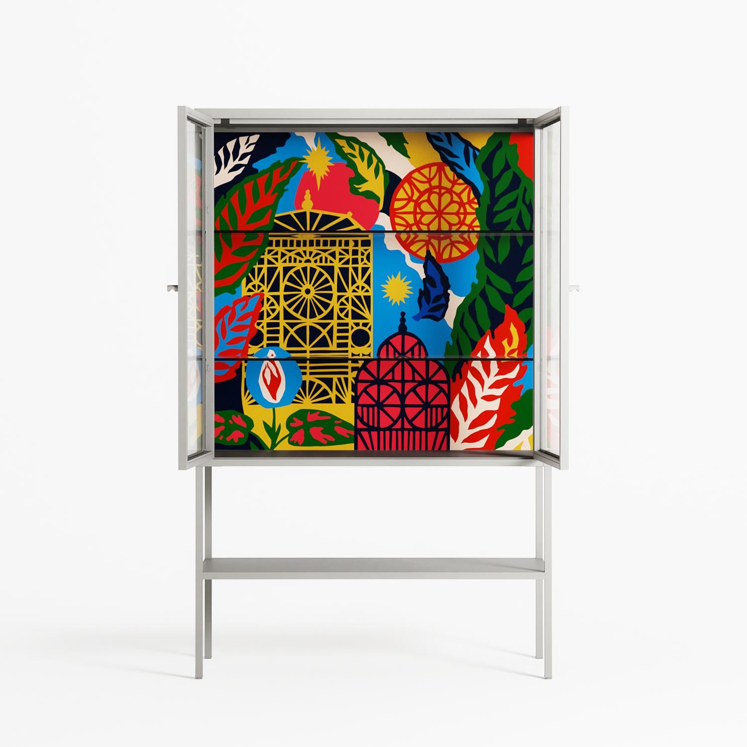 The Towering Hall Full Of Light - Loft Cabinet - Nick Liefhebber - Chalk - Clear glass