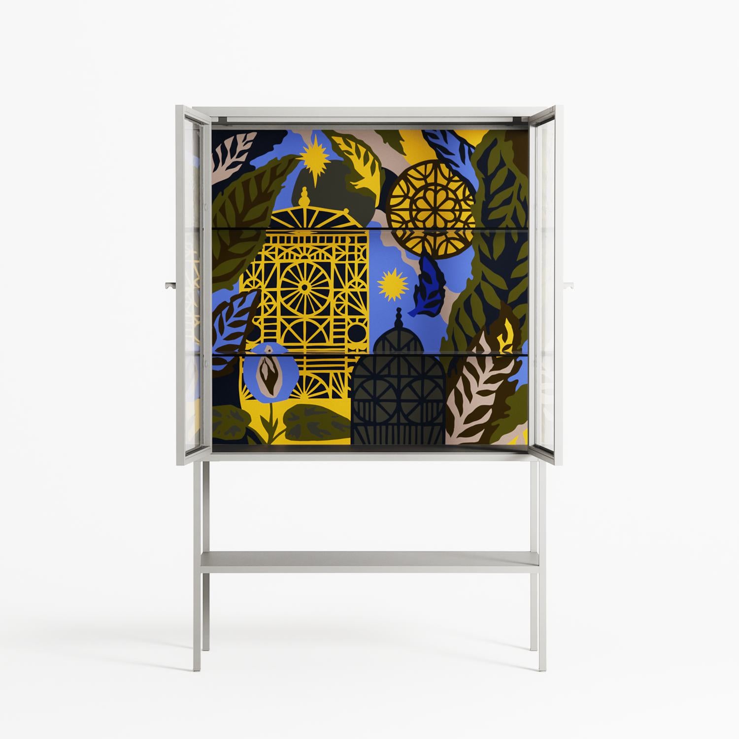 The Towering Hall Full Of Light 2 - Loft Cabinet - Nick Liefhebber - Chalk - Clear glass