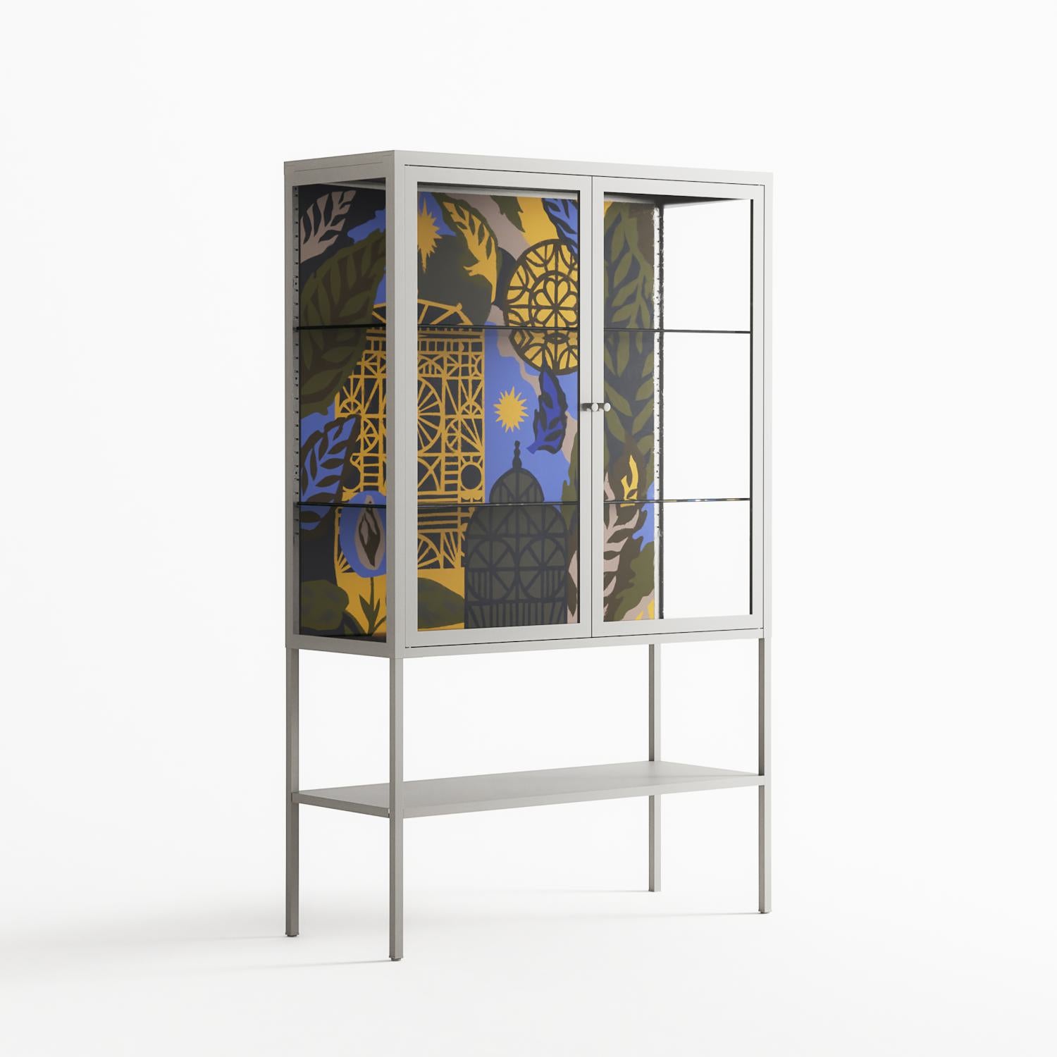 The Towering Hall Full Of Light 2 - Loft Cabinet - Nick Liefhebber - Chalk - Clear glass