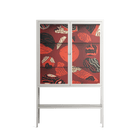 Pebbles 2 - Loft Cabinet - Nick Liefhebber - Chalk - Clear glass