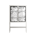 White Flowers - Loft Cabinet - Konrad Blaszczyk - Chalk - Clear glass