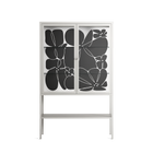 Black Flower - Loft Cabinet - Konrad Blaszczyk - Chalk - Clear glass