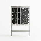 Black Flower - Loft Cabinet - Konrad Blaszczyk - Chalk - Clear glass