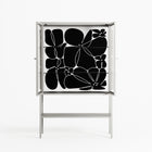 Black Flower - Loft Cabinet - Konrad Blaszczyk - Chalk - Clear glass