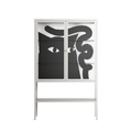 Black Cat - Loft Cabinet - Konrad Blaszczyk - Chalk - Clear glass