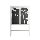 Black Cat - Loft Cabinet - Konrad Blaszczyk - Chalk - Clear glass