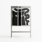 Black Cat - Loft Cabinet - Konrad Blaszczyk - Chalk - Clear glass