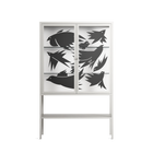 Black Birds - Loft Cabinet - Konrad Blaszczyk - Chalk - Clear glass