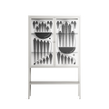 Black Fern - Loft Cabinet - Konrad Blaszczyk - Chalk - Clear glass