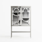 Black Fern - Loft Cabinet - Konrad Blaszczyk - Chalk - Clear glass