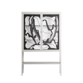 White Potted Plant - Loft Cabinet - Konrad Blaszczyk - Chalk - Clear glass