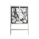 White Potted Plant - Loft Cabinet - Konrad Blaszczyk - Chalk - Clear glass