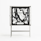 White Potted Plant - Loft Cabinet - Konrad Blaszczyk - Chalk - Clear glass