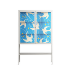 Birds B - Loft Cabinet - Heather Zhou - Chalk - Clear glass