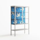 Birds B - Loft Cabinet - Heather Zhou - Chalk - Clear glass