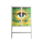 Curiosity - Loft Cabinet - Heather Zhou - Chalk - Clear glass