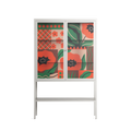 Flower B - Loft Cabinet - Heather Zhou - Chalk - Clear glass