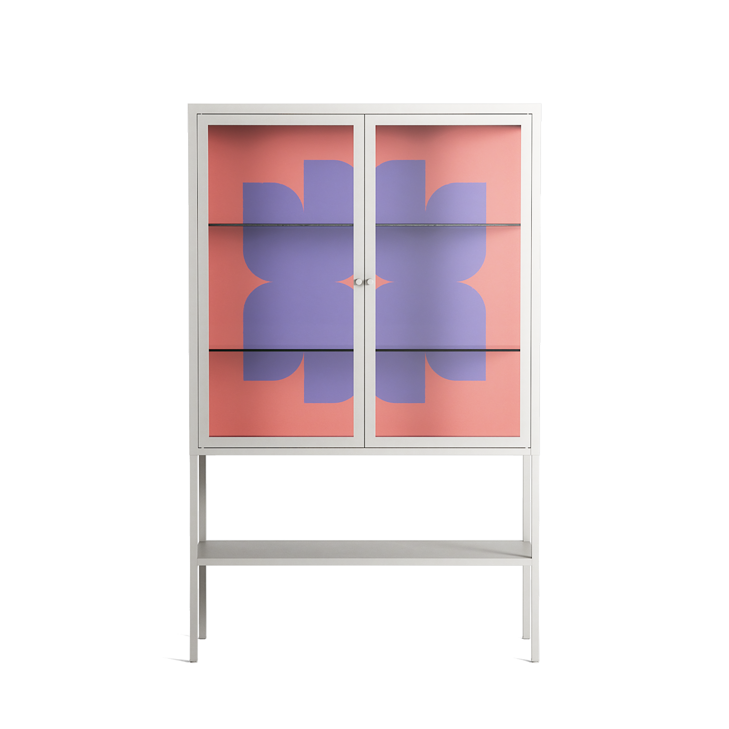 Stella - Loft Cabinet - Linus Lohoff - Chalk - Clear glass