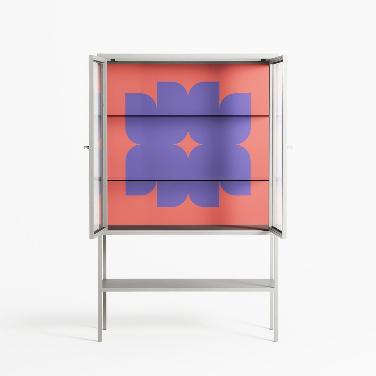 Stella - Loft Cabinet - Linus Lohoff - Chalk - Clear glass