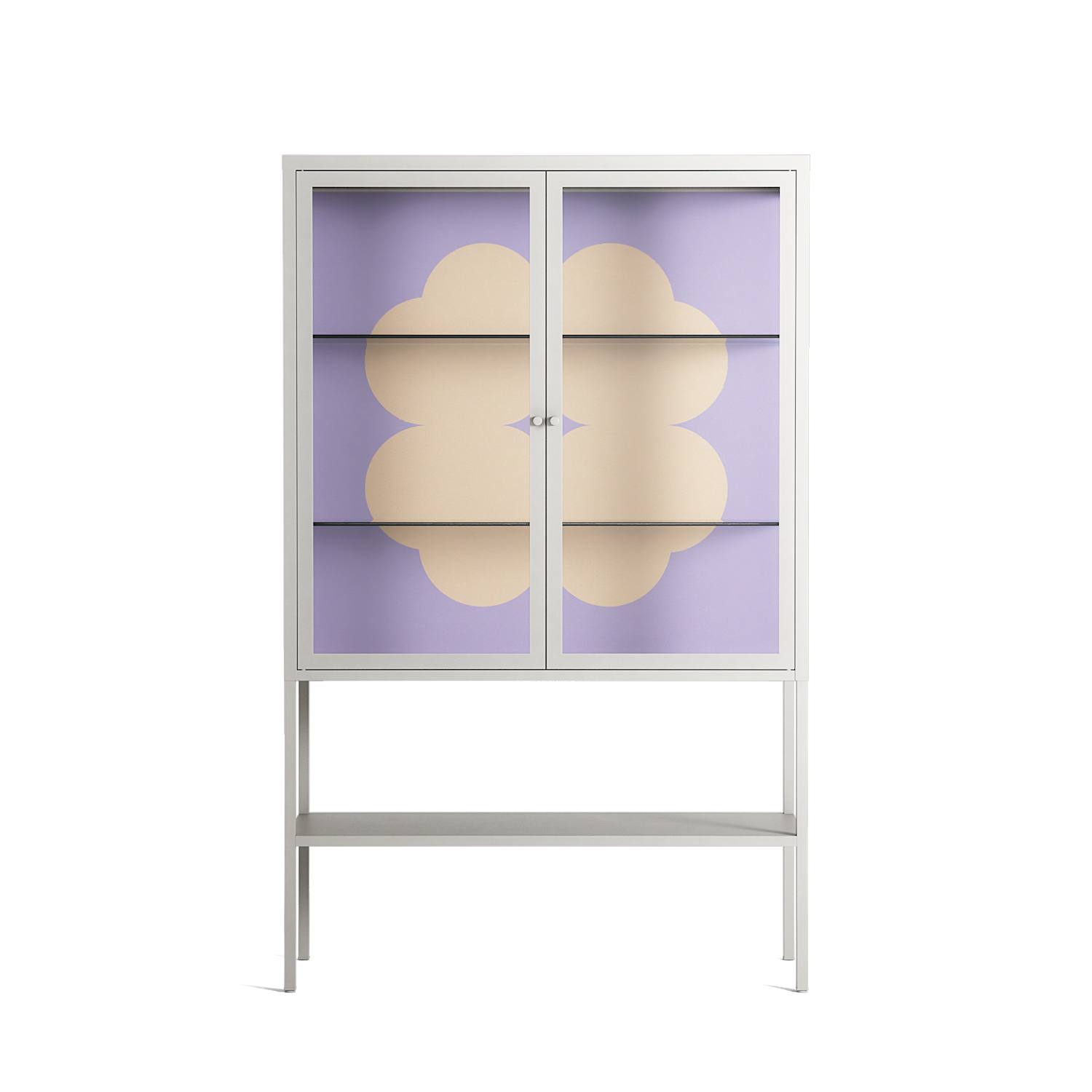 Amara - Loft Cabinet - Linus Lohoff - Chalk - Clear glass