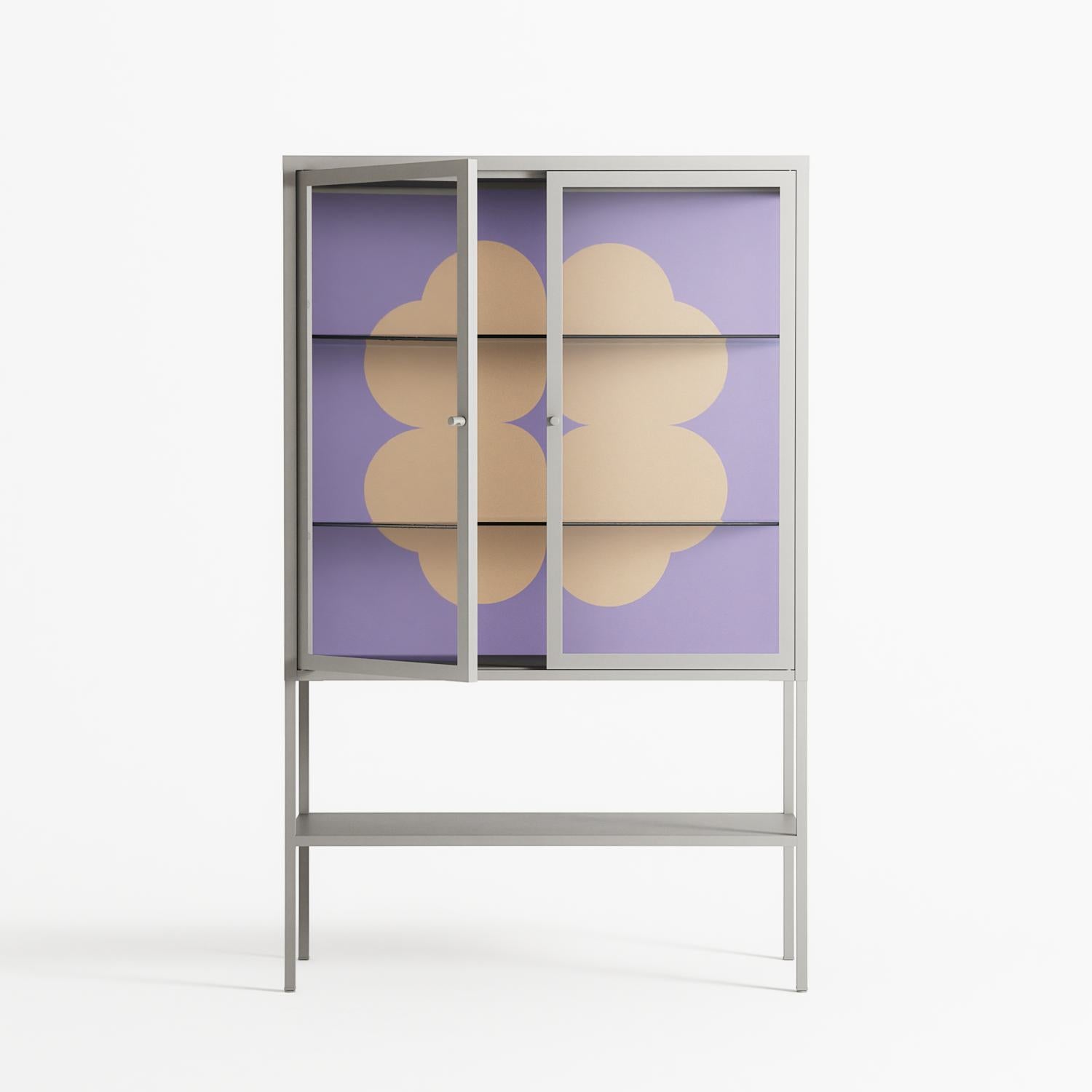 Amara - Loft Cabinet - Linus Lohoff - Chalk - Clear glass