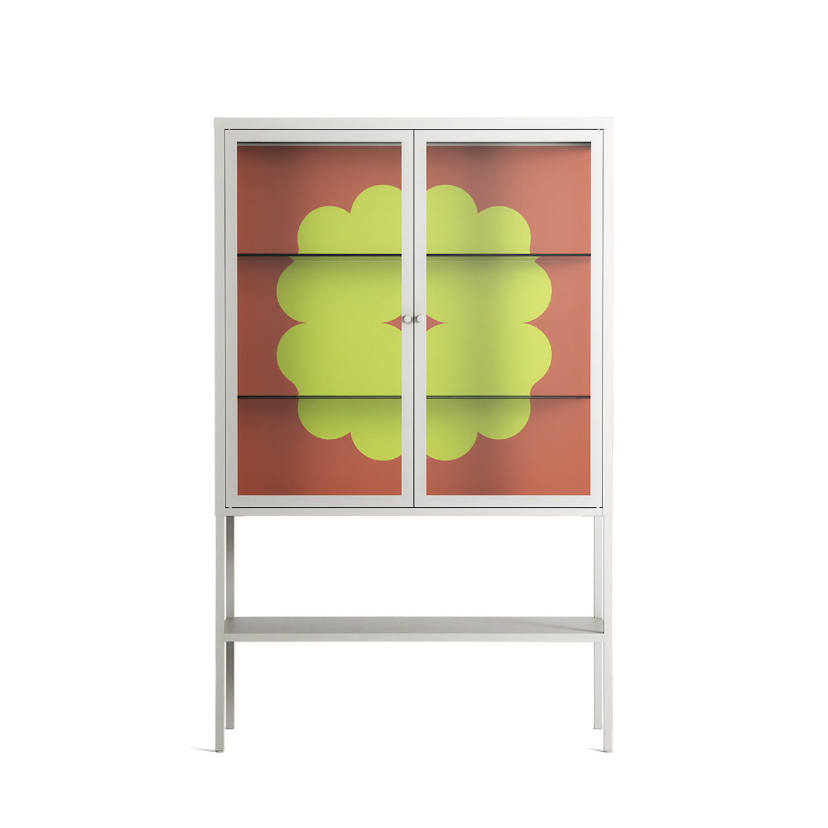 Fernis - Loft Cabinet - Linus Lohoff - Chalk - Clear glass