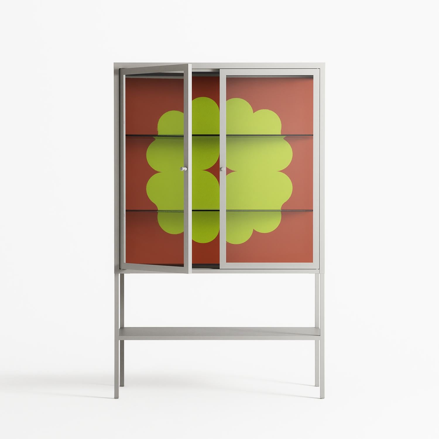 Fernis - Loft Cabinet - Linus Lohoff - Chalk - Clear glass