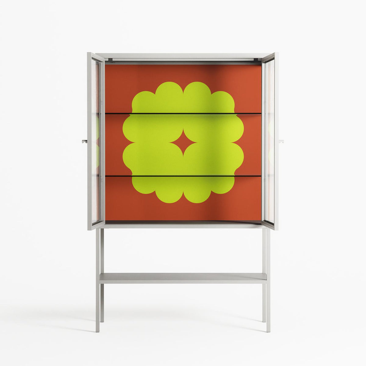Fernis - Loft Cabinet - Linus Lohoff - Chalk - Clear glass