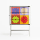Flowers All - Loft Cabinet - Linus Lohoff - Chalk - Clear glass