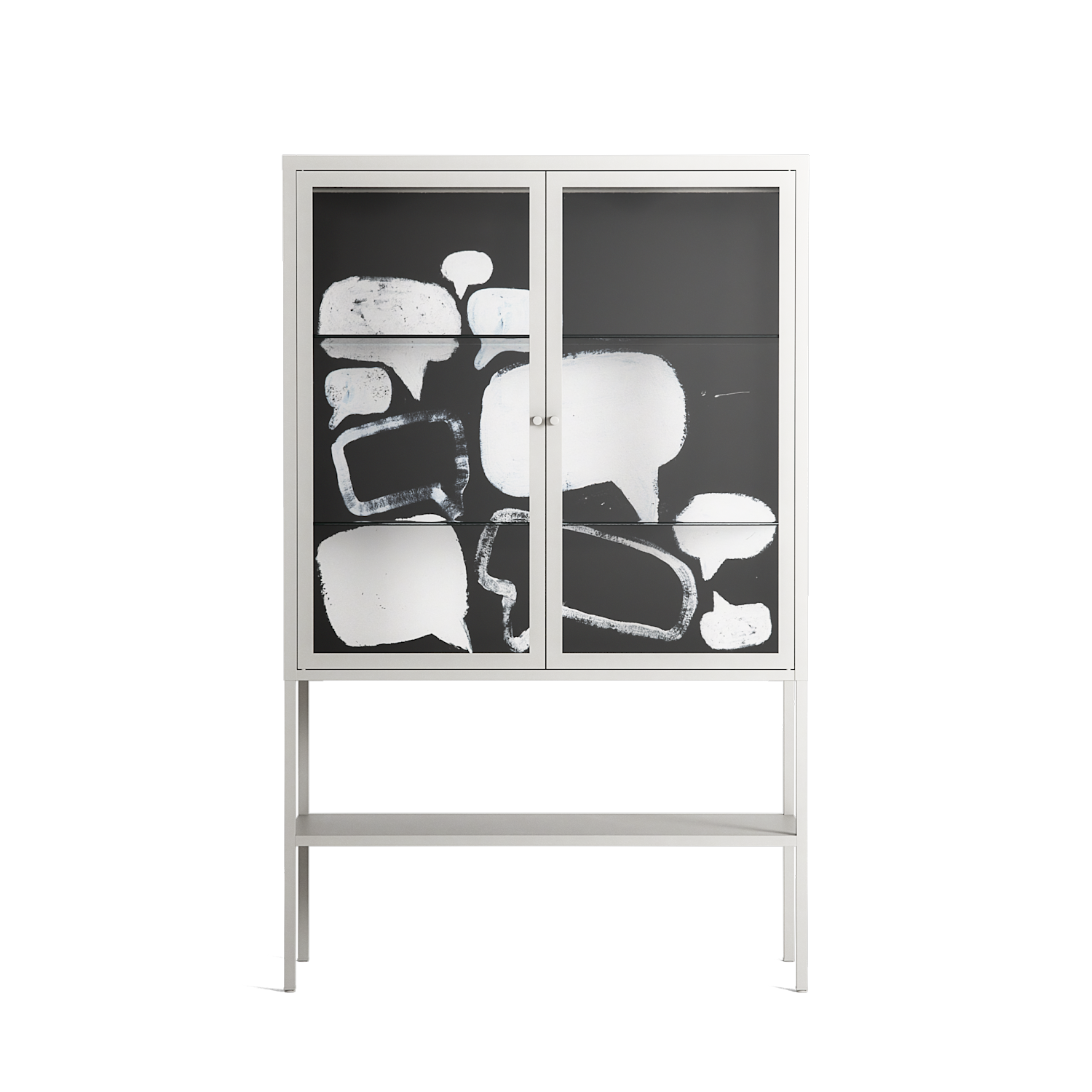 Talk Less Say More - Loft Cabinet - Ciara Wade - Chalk - Clear glass
