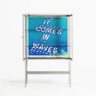 It Comes in Waves - Loft Cabinet - Ciara Wade - Chalk - Clear glass