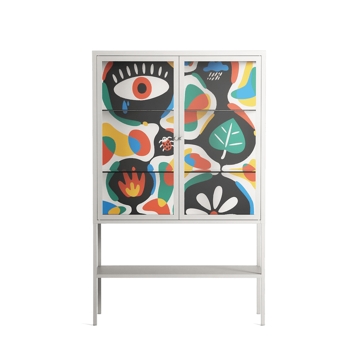 Alive - Loft Cabinet - Vratislav Pecka - Chalk - Clear glass