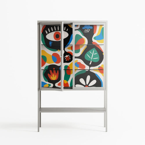 Alive - Loft Cabinet - Vratislav Pecka - Chalk - Clear glass