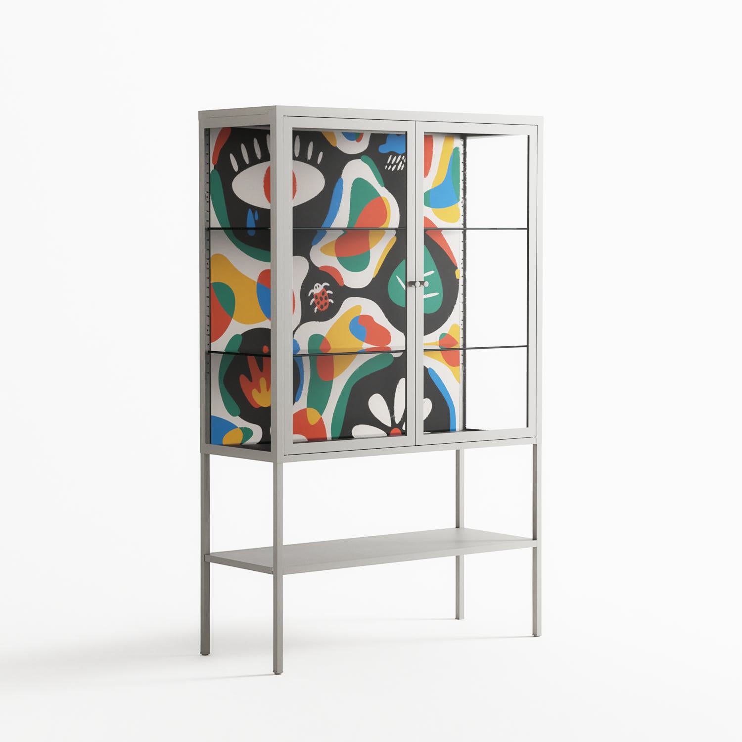 Alive - Loft Cabinet - Vratislav Pecka - Chalk - Clear glass
