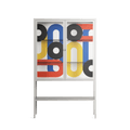 Arial - Loft Cabinet - Vratislav Pecka - Chalk - Clear glass