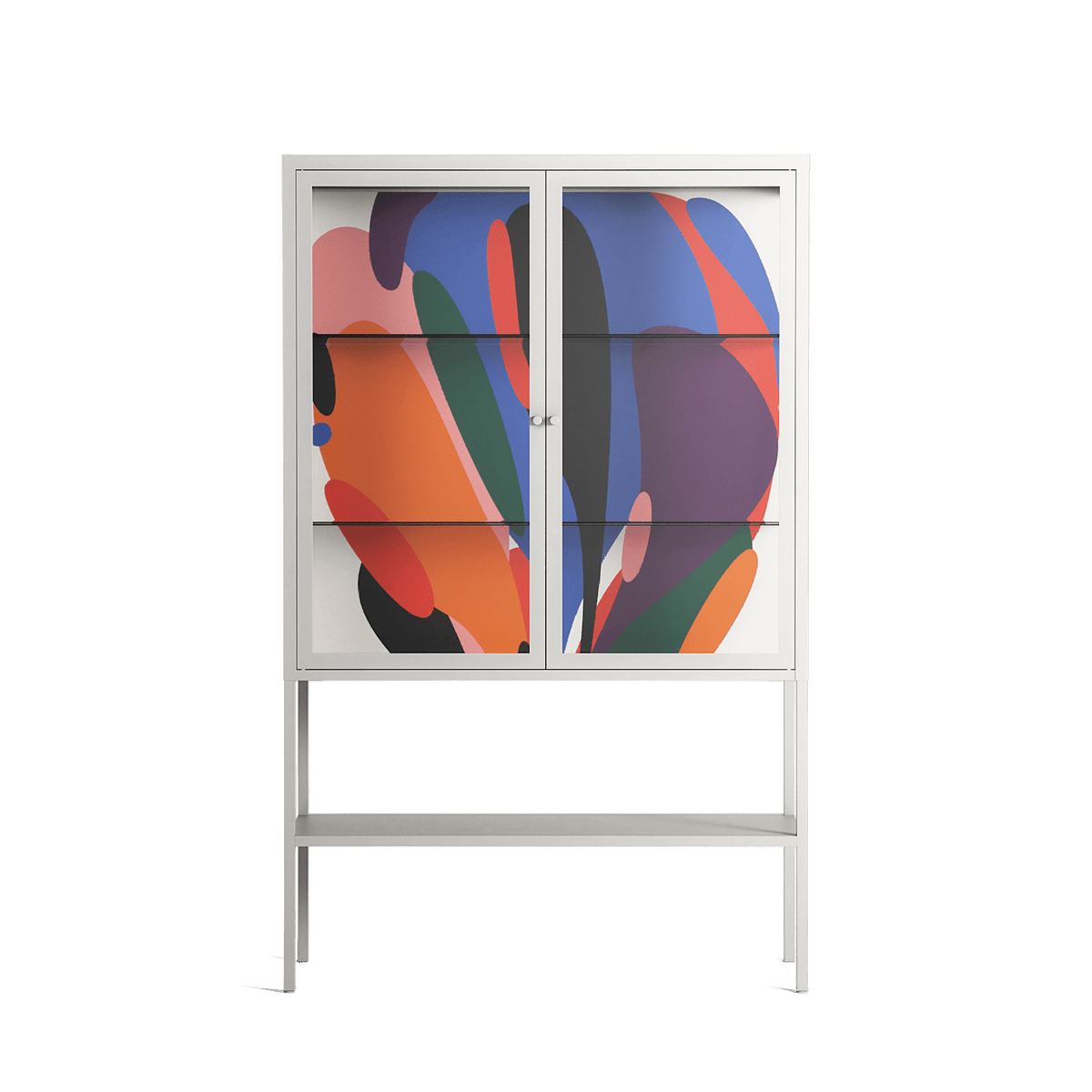 Balloons - Loft Cabinet - Vratislav Pecka - Chalk - Clear glass