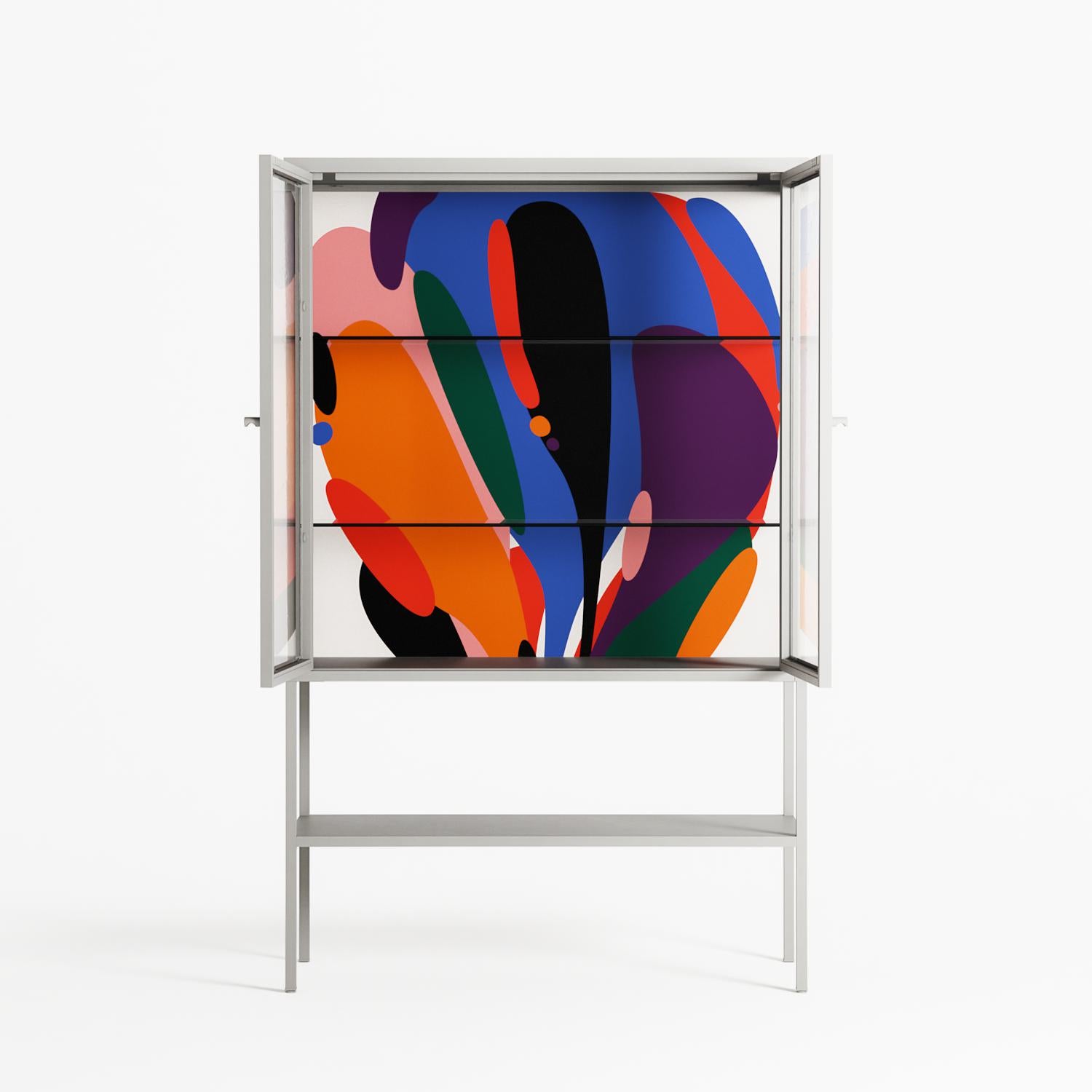 Balloons - Loft Cabinet - Vratislav Pecka - Chalk - Clear glass