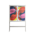 Blends - Loft Cabinet - Vratislav Pecka - Chalk - Clear glass