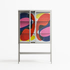 Blends - Loft Cabinet - Vratislav Pecka - Chalk - Clear glass
