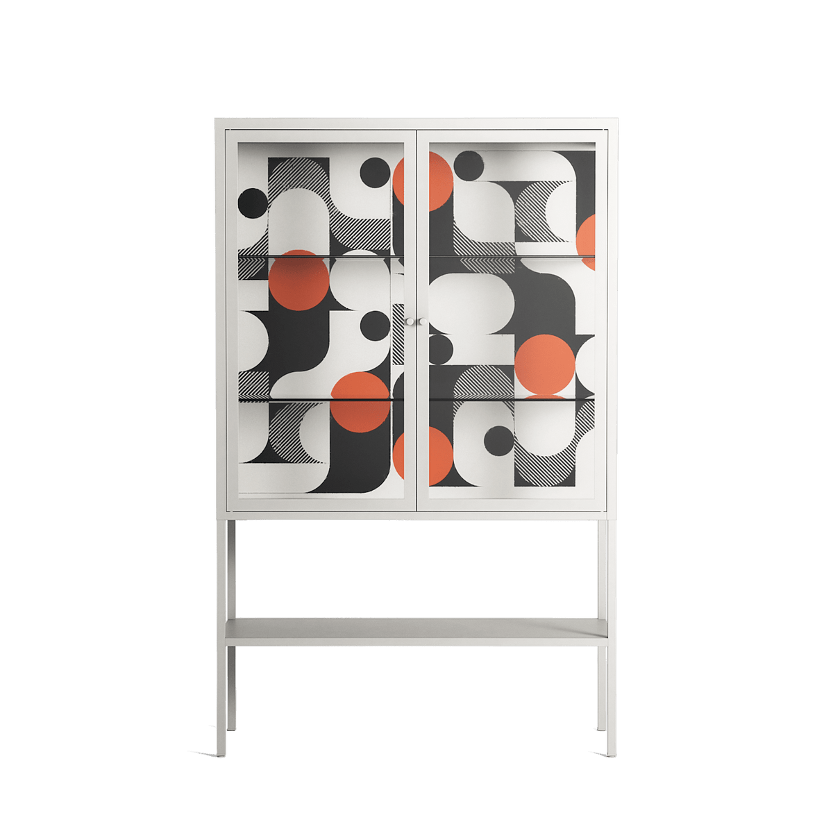 Conserto - Loft Cabinet - Vratislav Pecka - Chalk - Clear glass