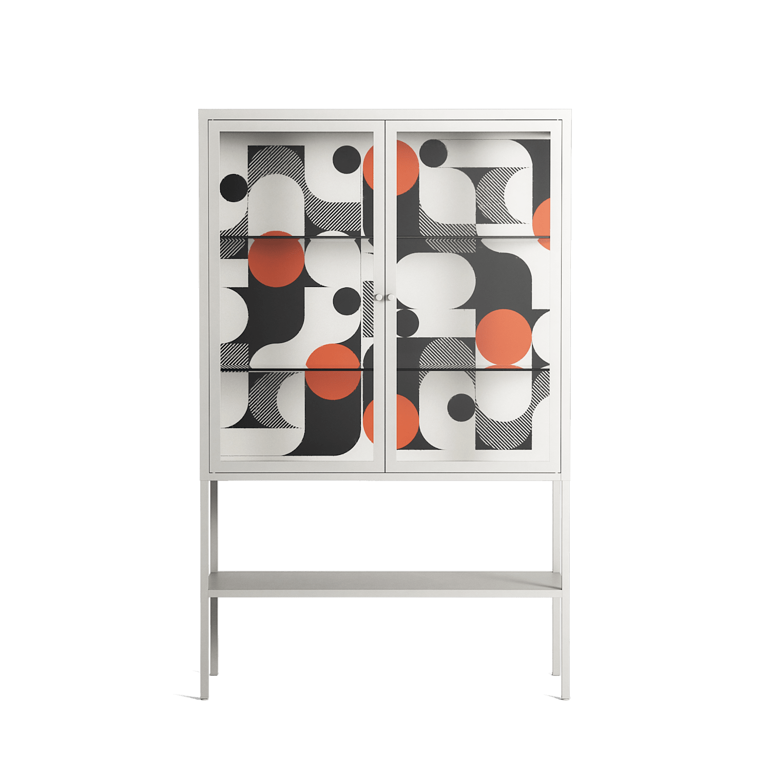 Conserto - Loft Cabinet - Vratislav Pecka - Chalk - Clear glass