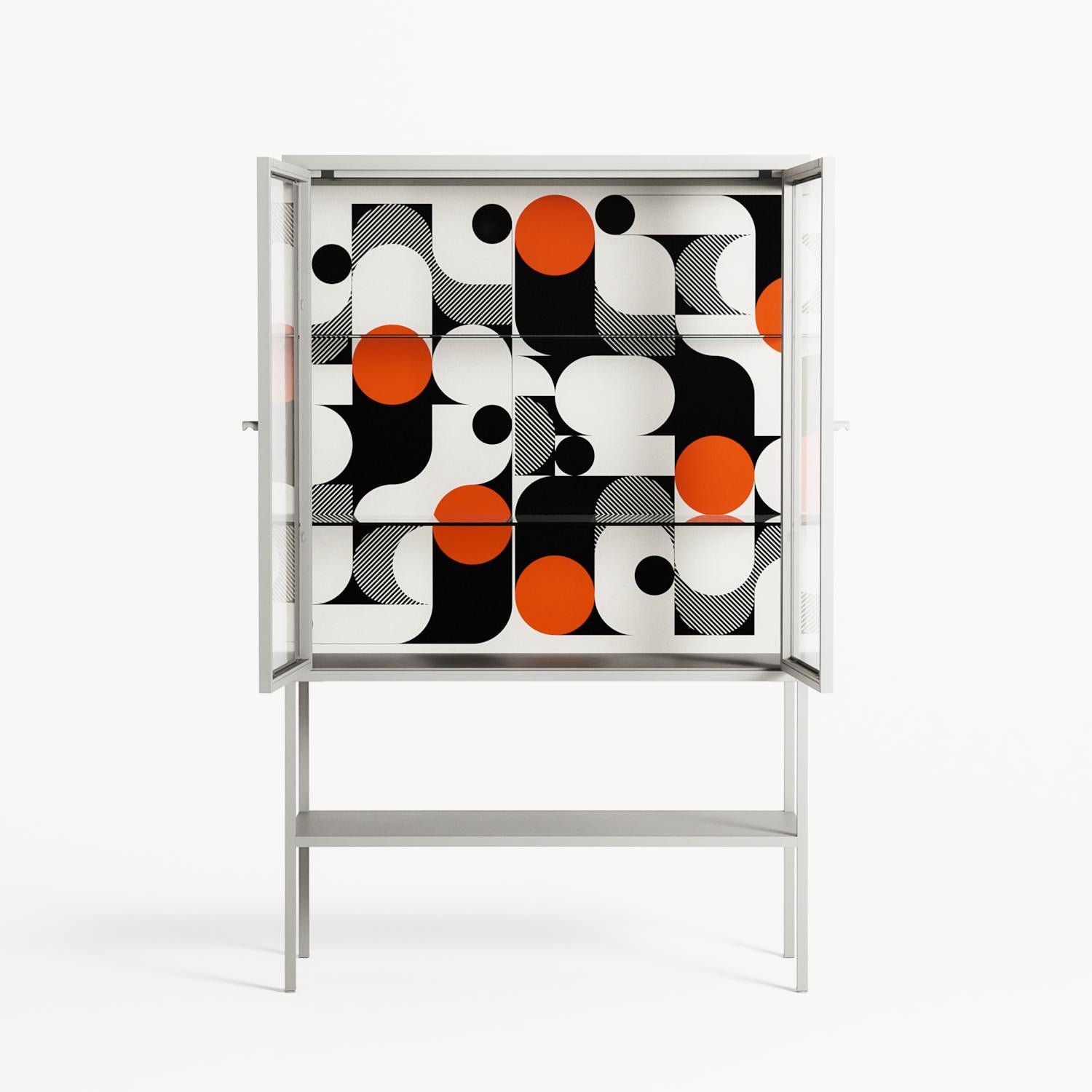 Conserto - Loft Cabinet - Vratislav Pecka - Chalk - Clear glass