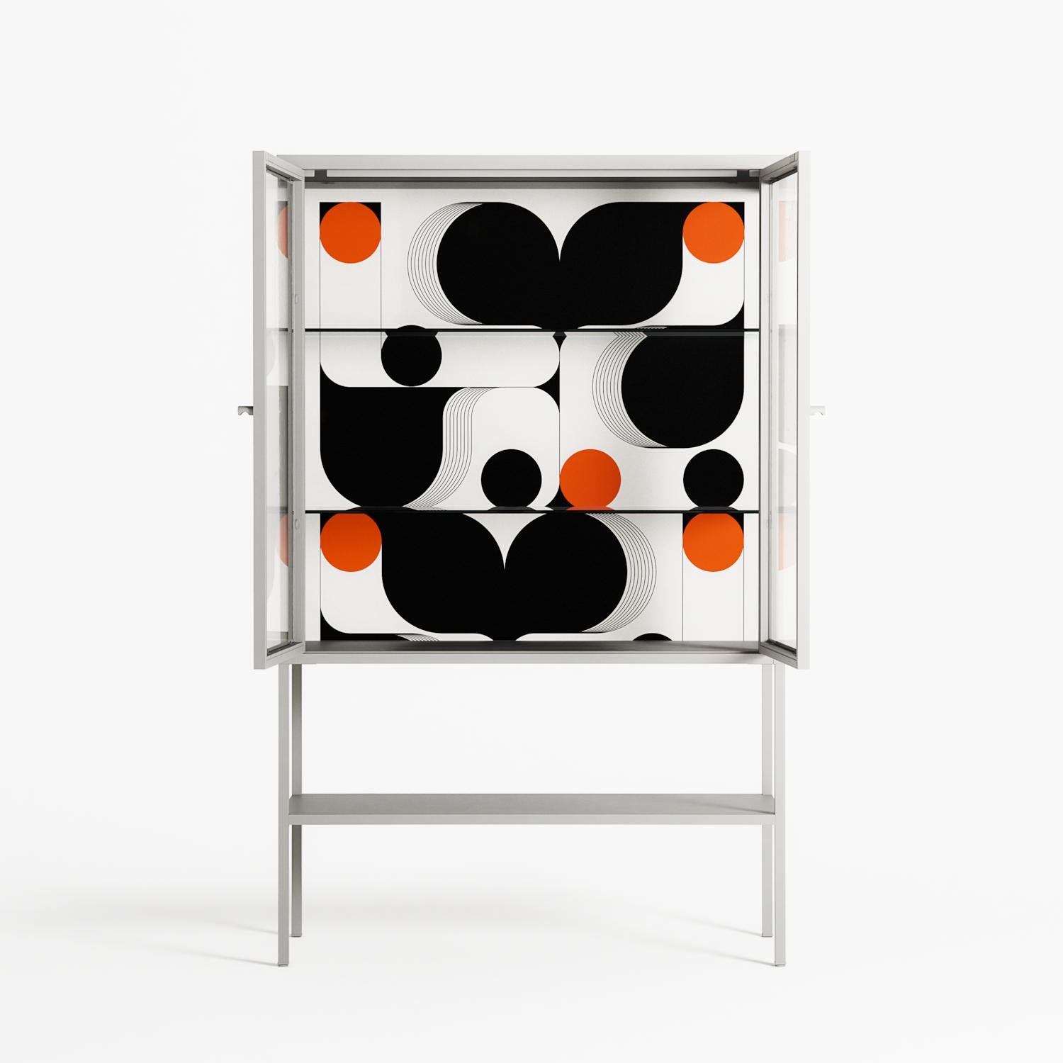 Conserto2 - Loft Cabinet - Vratislav Pecka - Chalk - Clear glass