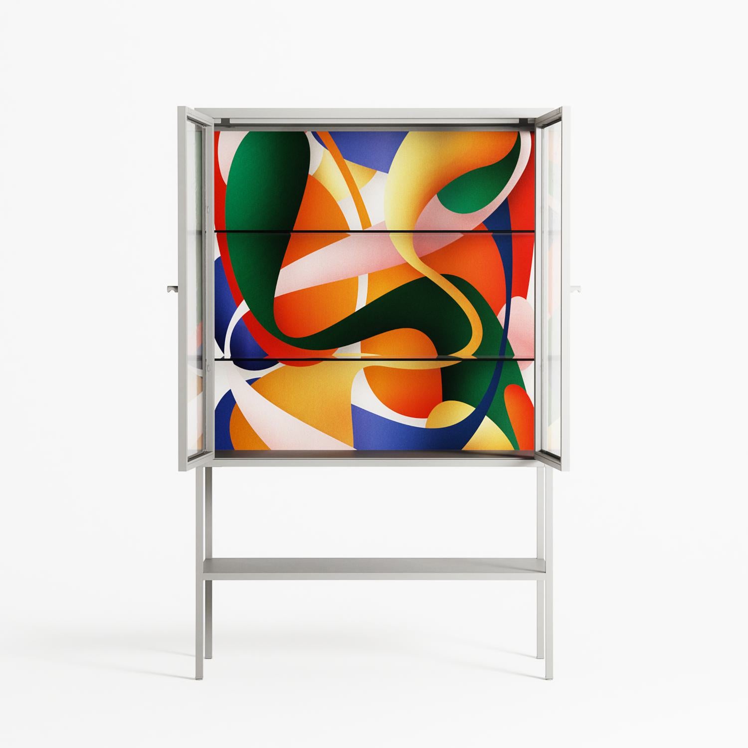 Gloss - Loft Cabinet - Vratislav Pecka - Chalk - Clear glass