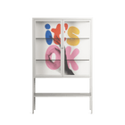 Its Ok - Loft Cabinet - Vratislav Pecka - Chalk - Clear glass