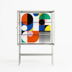 Murano - Loft Cabinet - Vratislav Pecka - Chalk - Clear glass