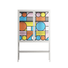 Palette - Loft Cabinet - Vratislav Pecka - Chalk - Clear glass
